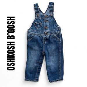 006 OshKosh B'gosh Classic Blue Kids Overalls 9 Months